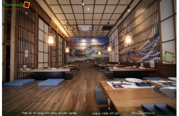 Thi công nhà hàng nướng Nhật Bản Con Bò Đen Koku Gyu - Chi nhánh Tôn Thất Thiệp 