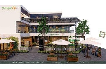 Crown Coffee Bình Phước - Mẫu thiết kế quán cafe hiện đại