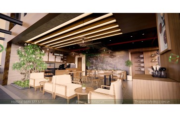 DP Coffee Land - Mẫu thiết kế quán cafe hiện đại diện tích nhỏ 