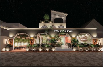 Thiết kế quán cafe Indochine Long Xuyên - Phong cách quán cafe Việt Nam 450m2