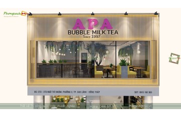 Thiết kế quán trà sữa APA Bubble Milk Tea - Đồng Tháp