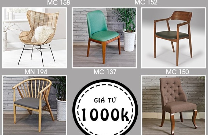 10 mẫu ghế cafe PCM xu hướng 2019 với giá chỉ từ 1000k