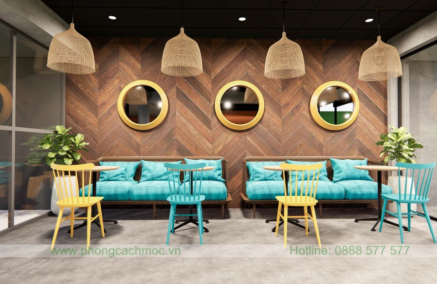 Thiêt kế quán cafe SamHouse - Bình Dương 