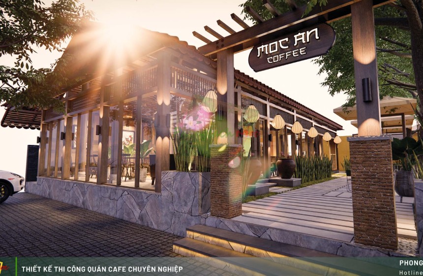 Mộc An Coffee - Mẫu thiết kế quán cafe được lấy cảm hứng từ phong cách Indochine cổ điển