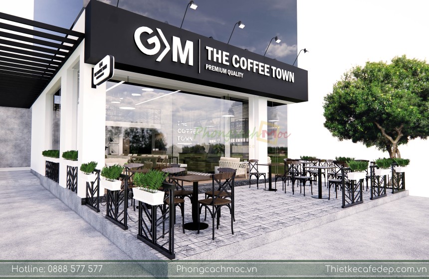 Thiết kế quán The Coffee Town - Quận 7