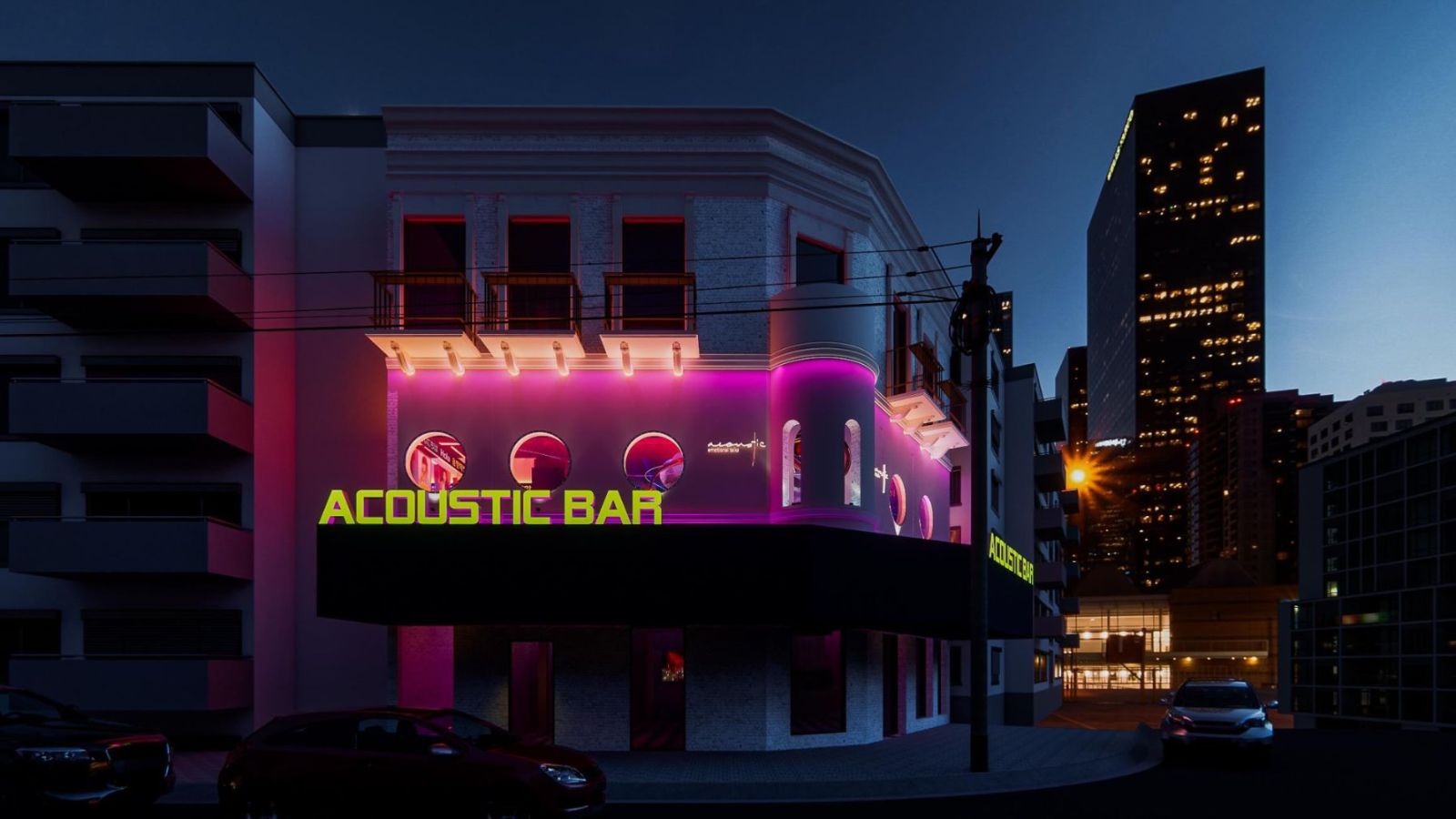 Khu vực mặt tiền và đón khách Acoustic Bar Hồ Tùng Mậu 