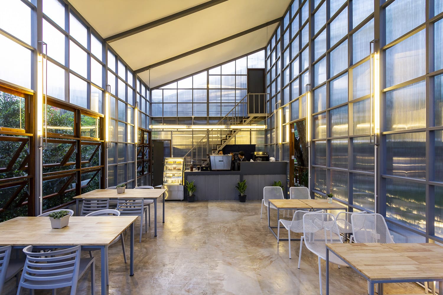thiết kế quán cafe hiện đại