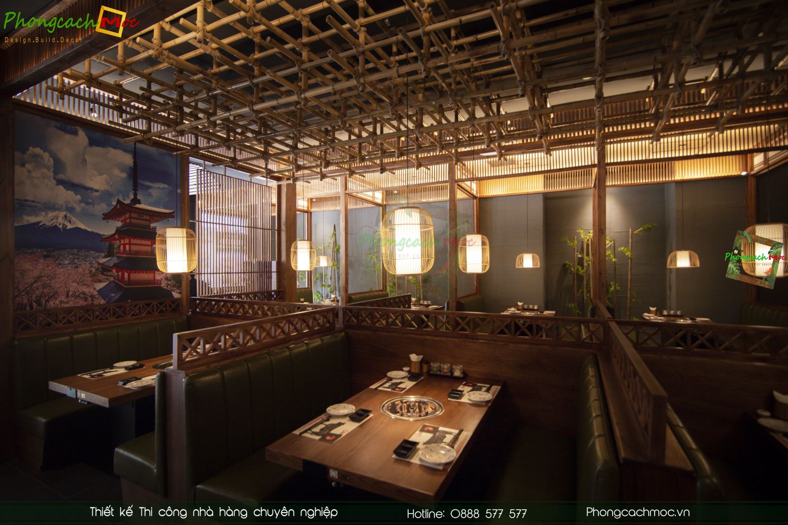 Không gian nội thất nhà hàng Con Bò Đen Koky Gyu