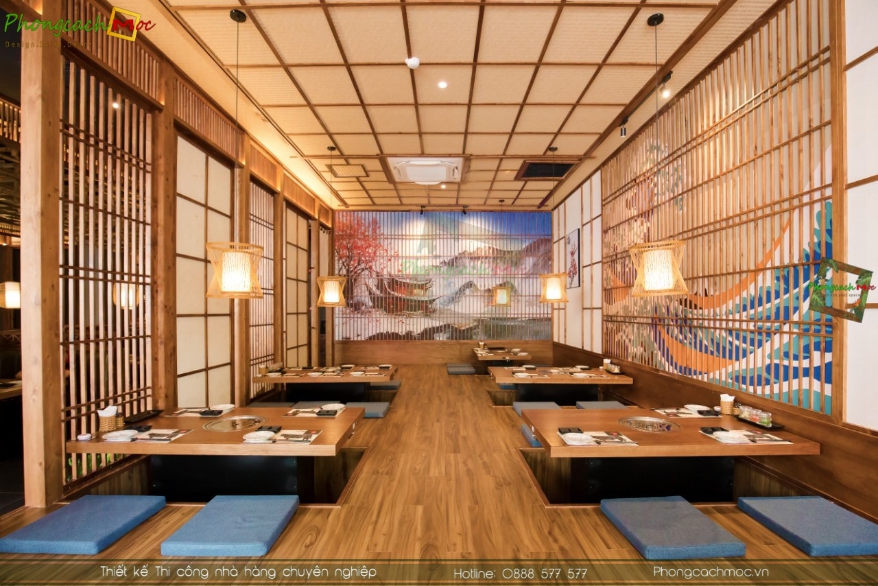 Không gian nội thất nhà hàng KokuGyu