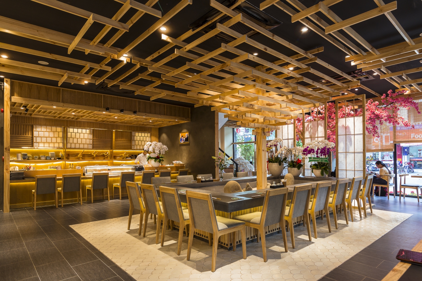 nội thất nhà hàng sushi world tại quận 1 tphcm