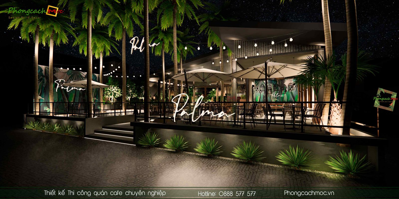 Thiết kế quán cafe Palma Garden
