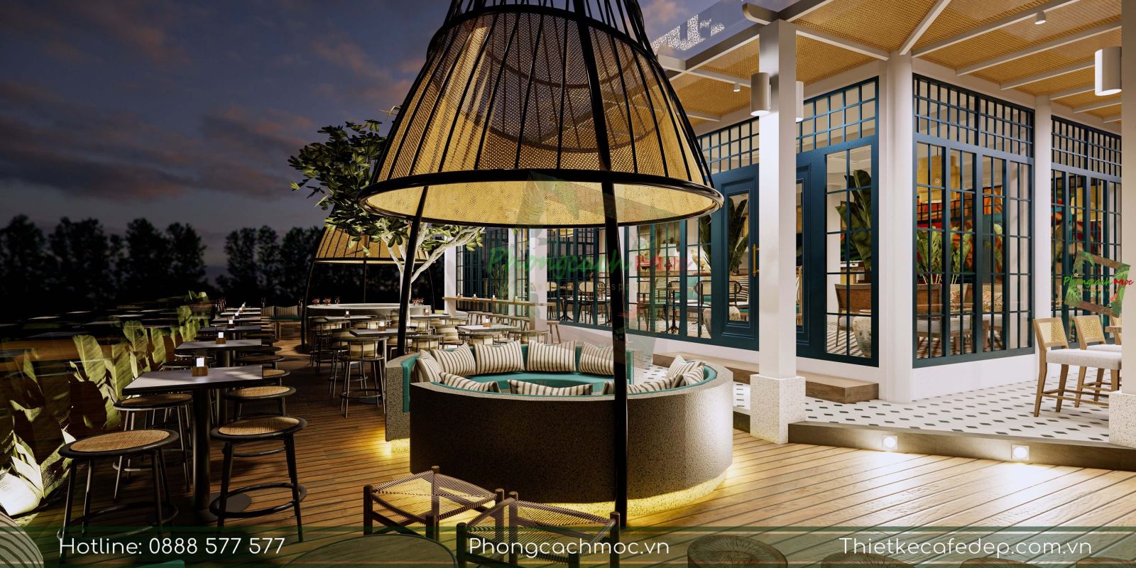 thiết kế quán cafe de lavie coffee lounge diện tích 350m2 tại côn đảo