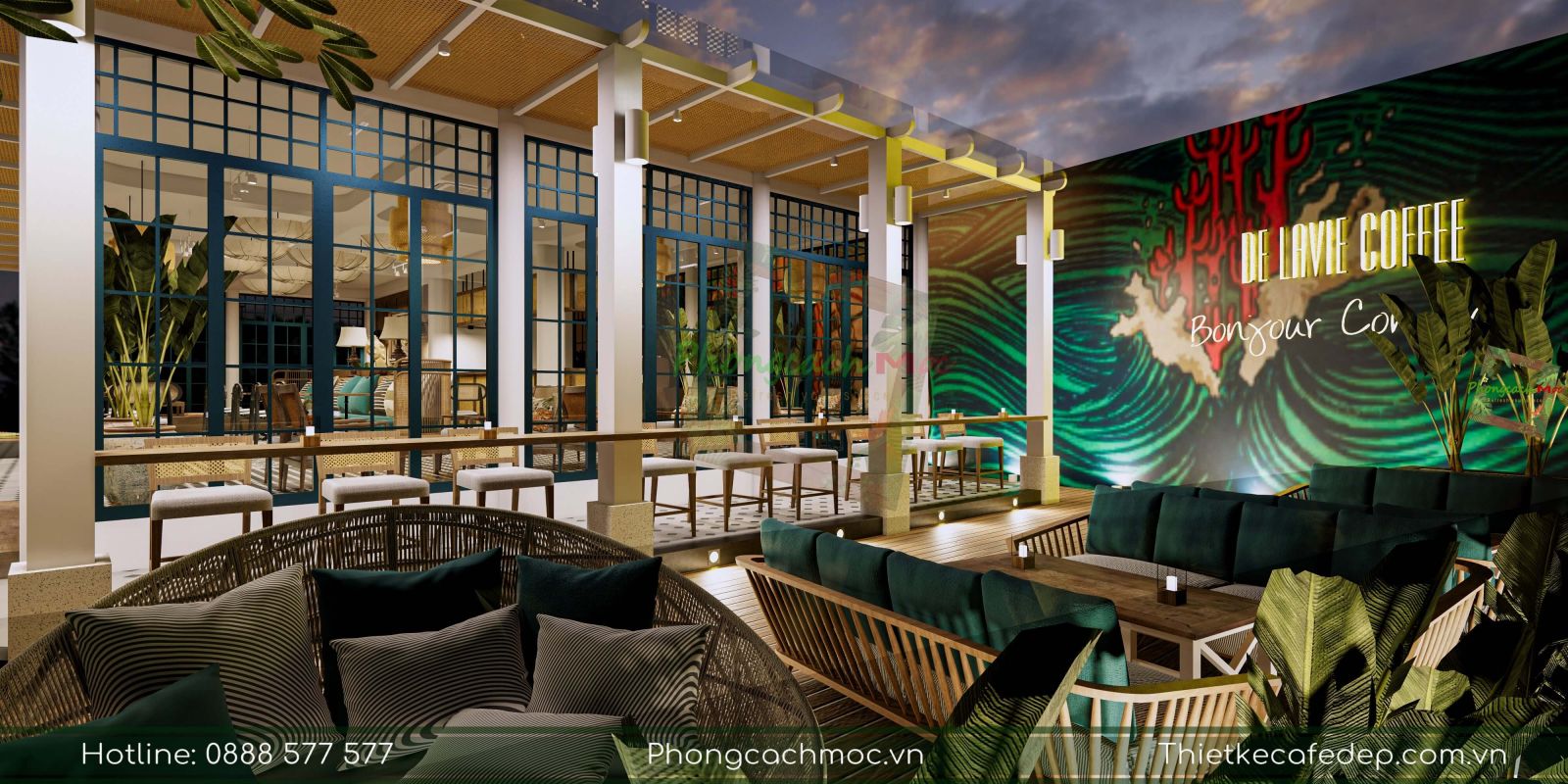 pcm thiết kế quán cafe de lavie coffee lounge tại côn đảo