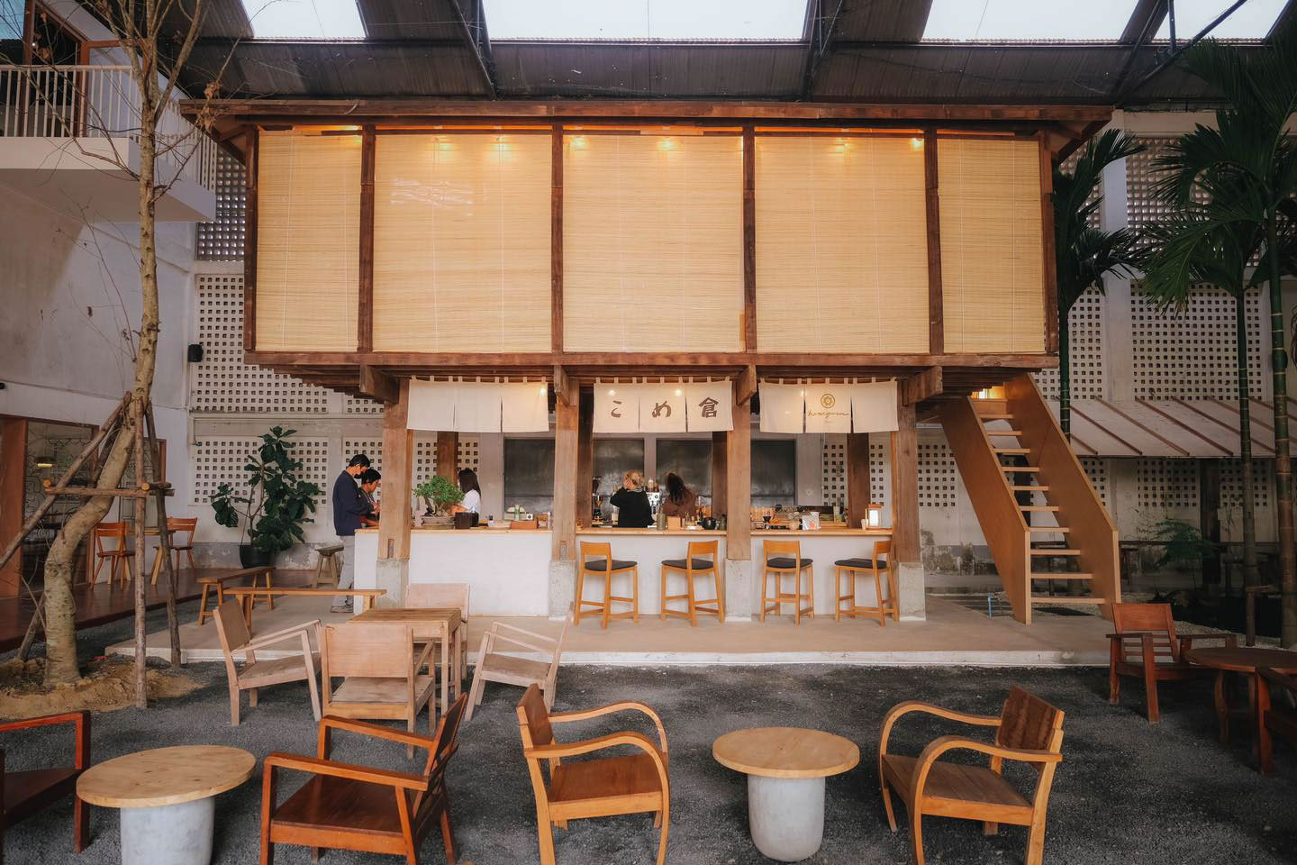 Mẫu quán cà phê sân vườn Nhật Bản