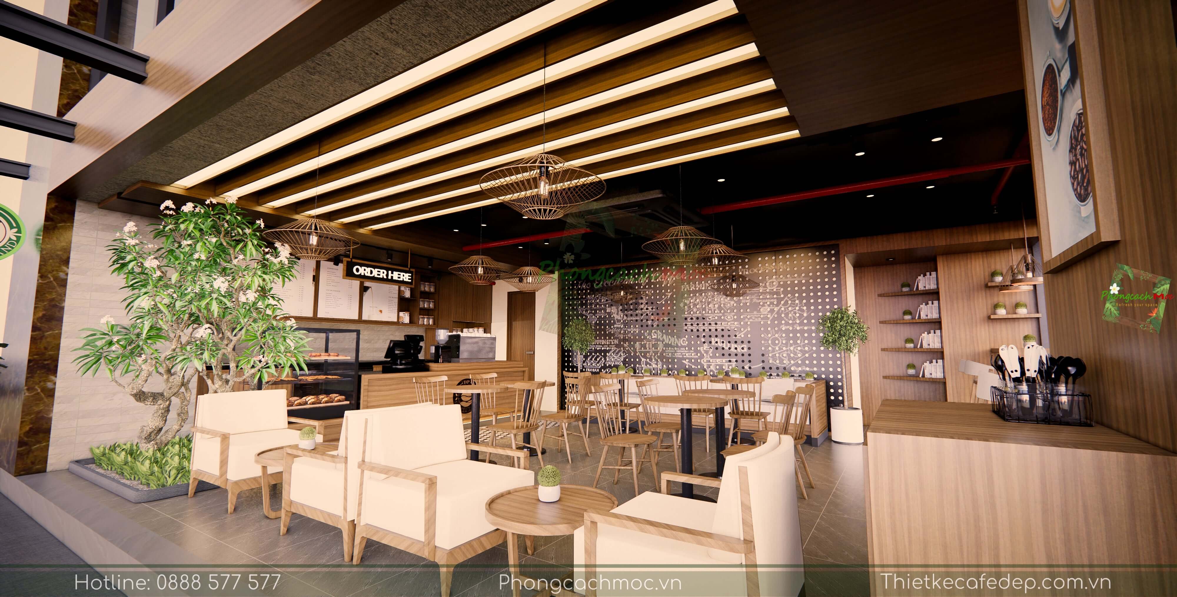 DP Coffee Land - Mẫu thiết kế quán cafe hiện đại diện tích nhỏ 