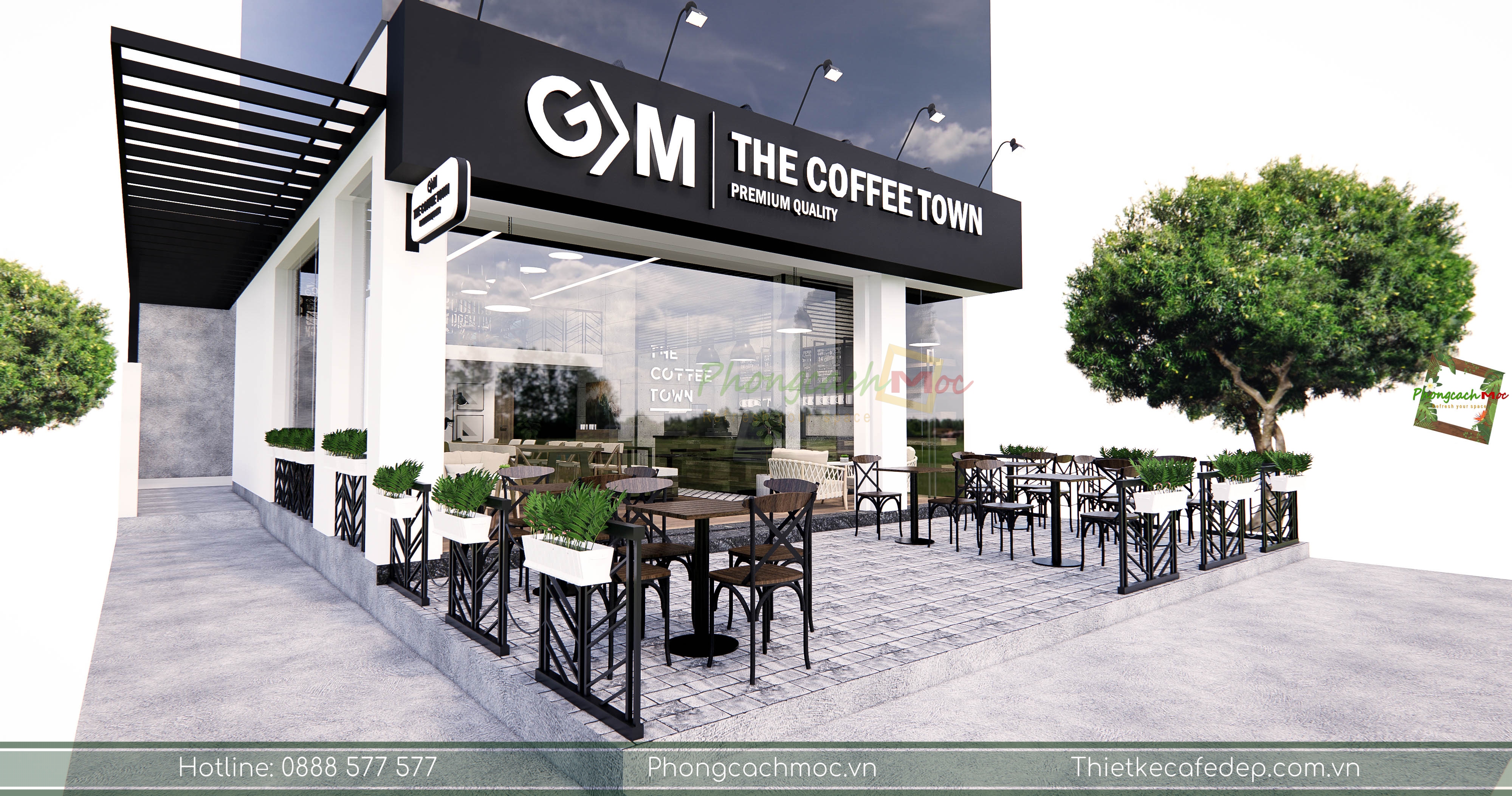 Thiết kế quán The Coffee Town - Quận 7